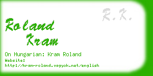 roland kram business card